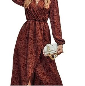Women's Animal Print Maxi Dress